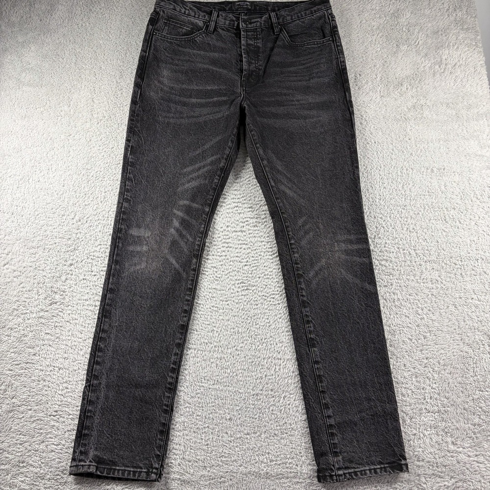 Earnest Sewn Jeans Men 33x31 Black Slouchy‎ Slim Bryant Danny Wash